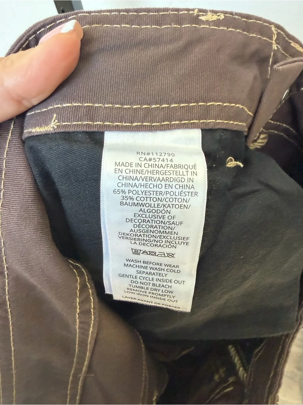 True Religion Baggy Cargo Pants Mens 32 Bracken Brown Horseshoe NWT $169